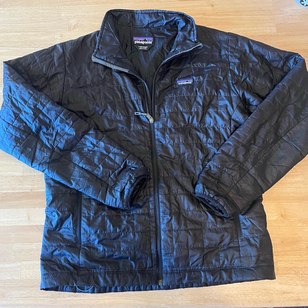 Patagonia Black Puffer Jacket Quilted Synthetic